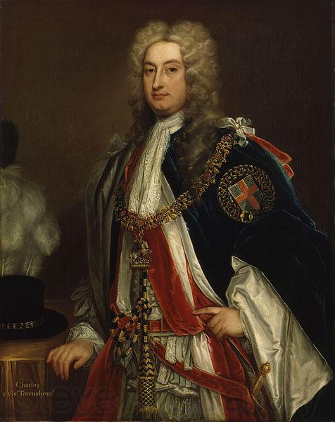 Sir Godfrey Kneller Portrait of Charles Townshend France oil painting art